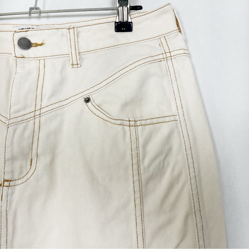 Velvet Heart Cream Tessia Denim Pencil Skirt Size 28 - Picture 3 of 12